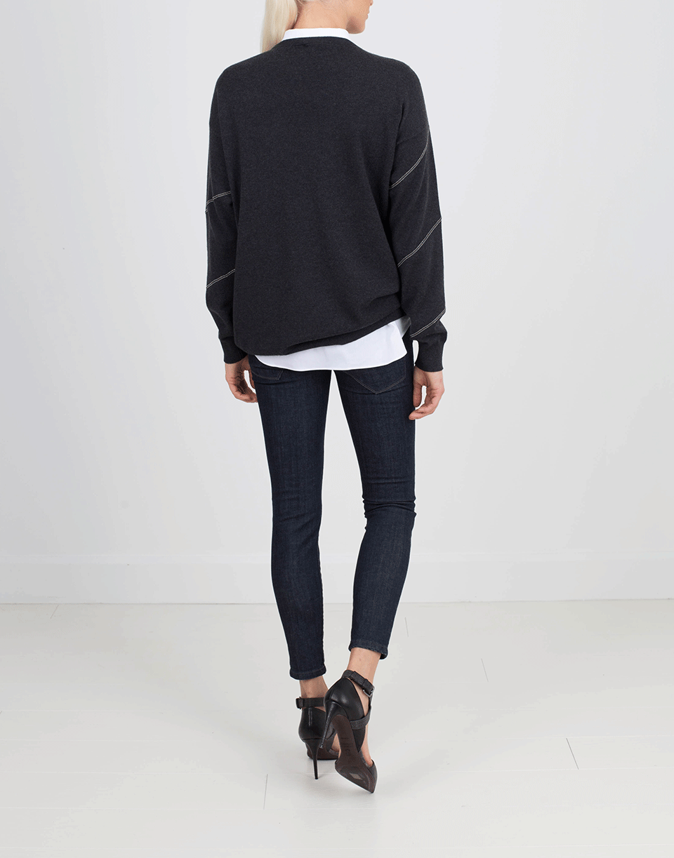BRUNELLO CUCINELLI-Striped Monili Pullover-
