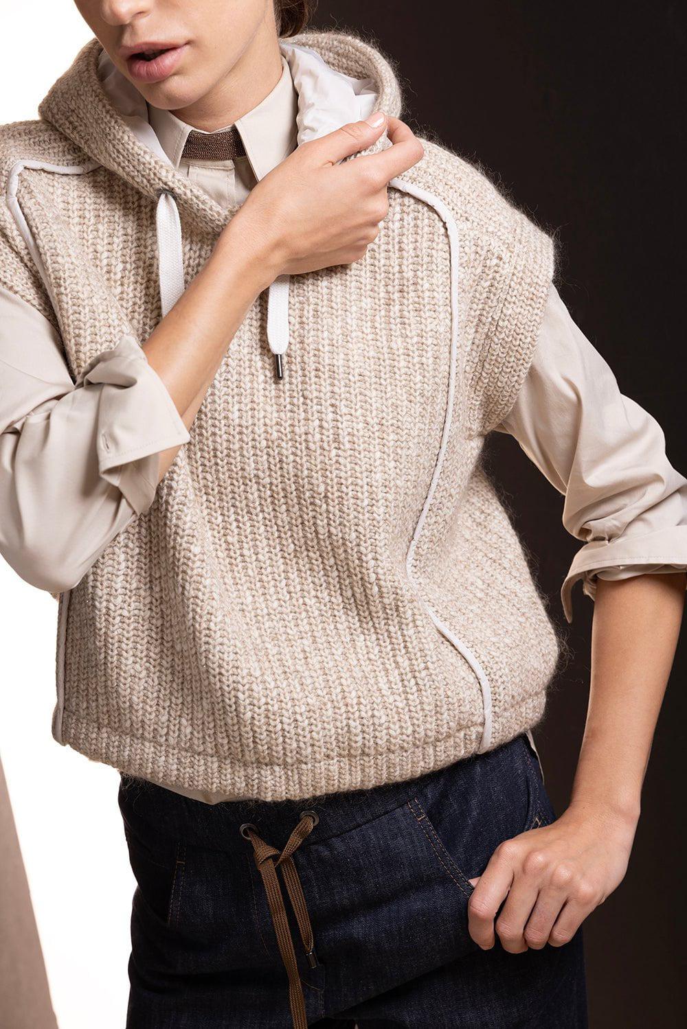 BRUNELLO CUCINELLI-Cap Sleeve Pullover-