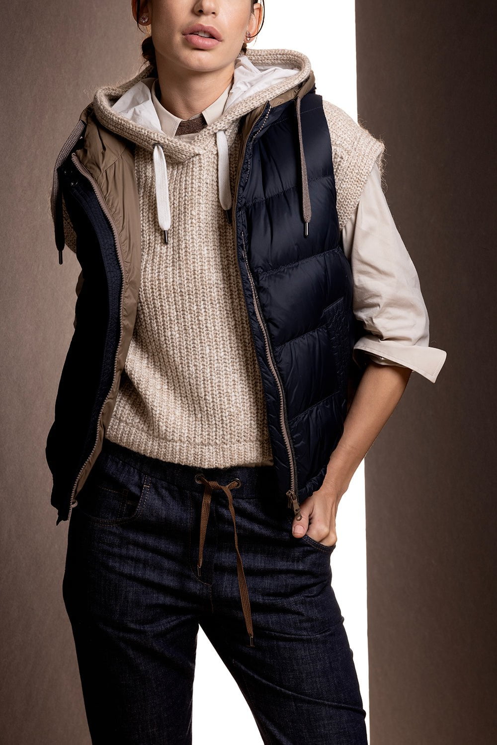 BRUNELLO CUCINELLI-Cap Sleeve Pullover-