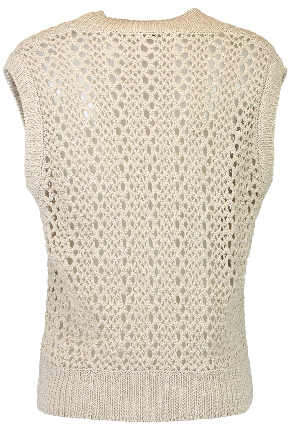 BRUNELLO CUCINELLI-Cap Sleeve V Neck Top-