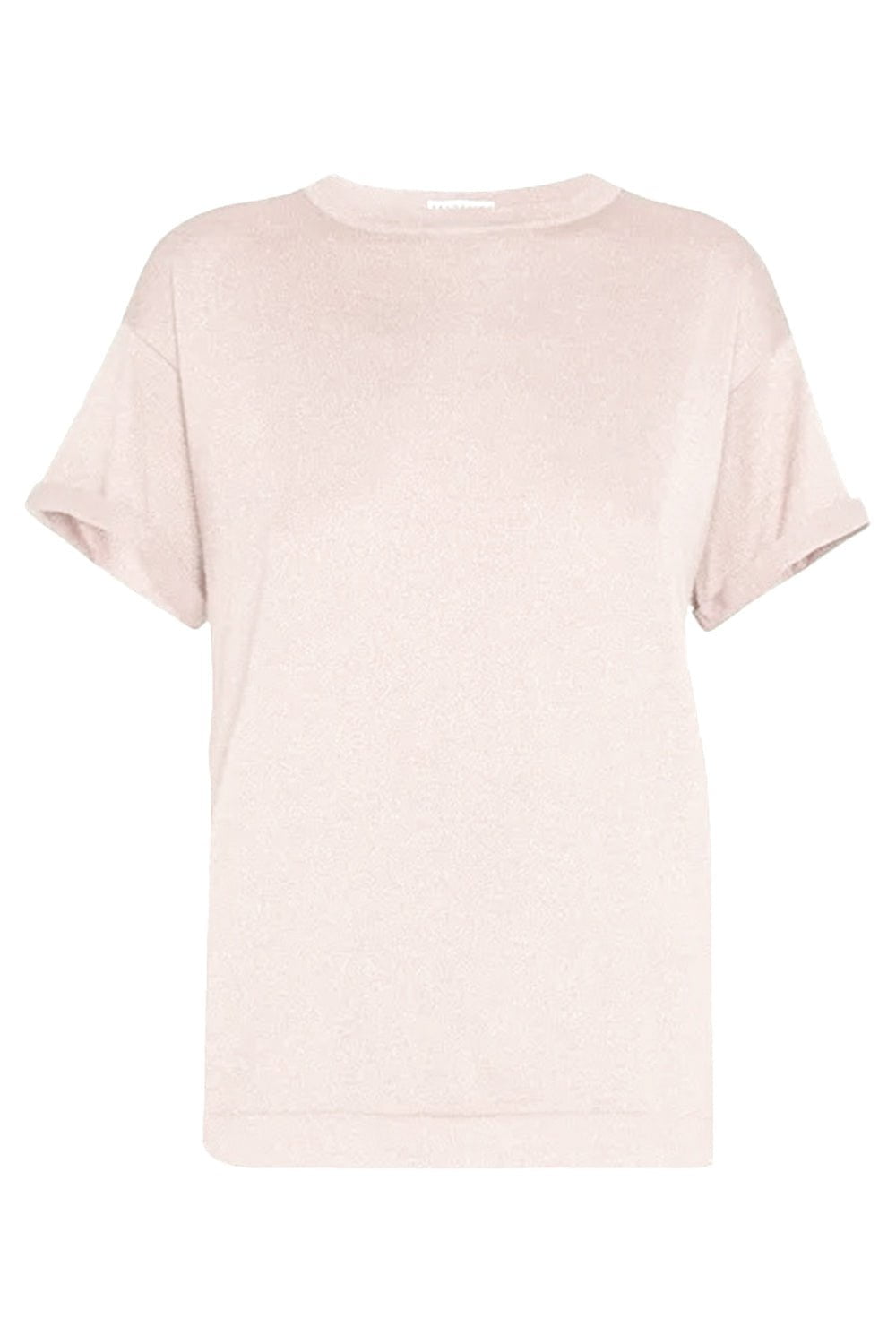 BRUNELLO CUCINELLI-Lurex T-Shirt - Rose-