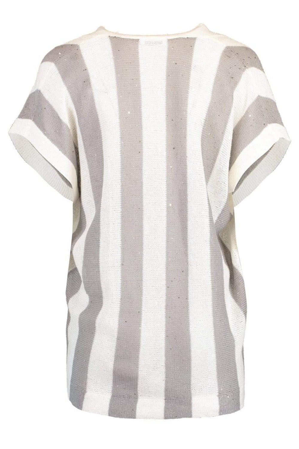 BRUNELLO CUCINELLI-Paillette Crest Striped Vest-STRIPE