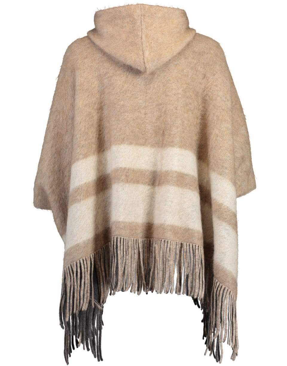 BRUNELLO CUCINELLI-Snap Front Stripe Poncho-
