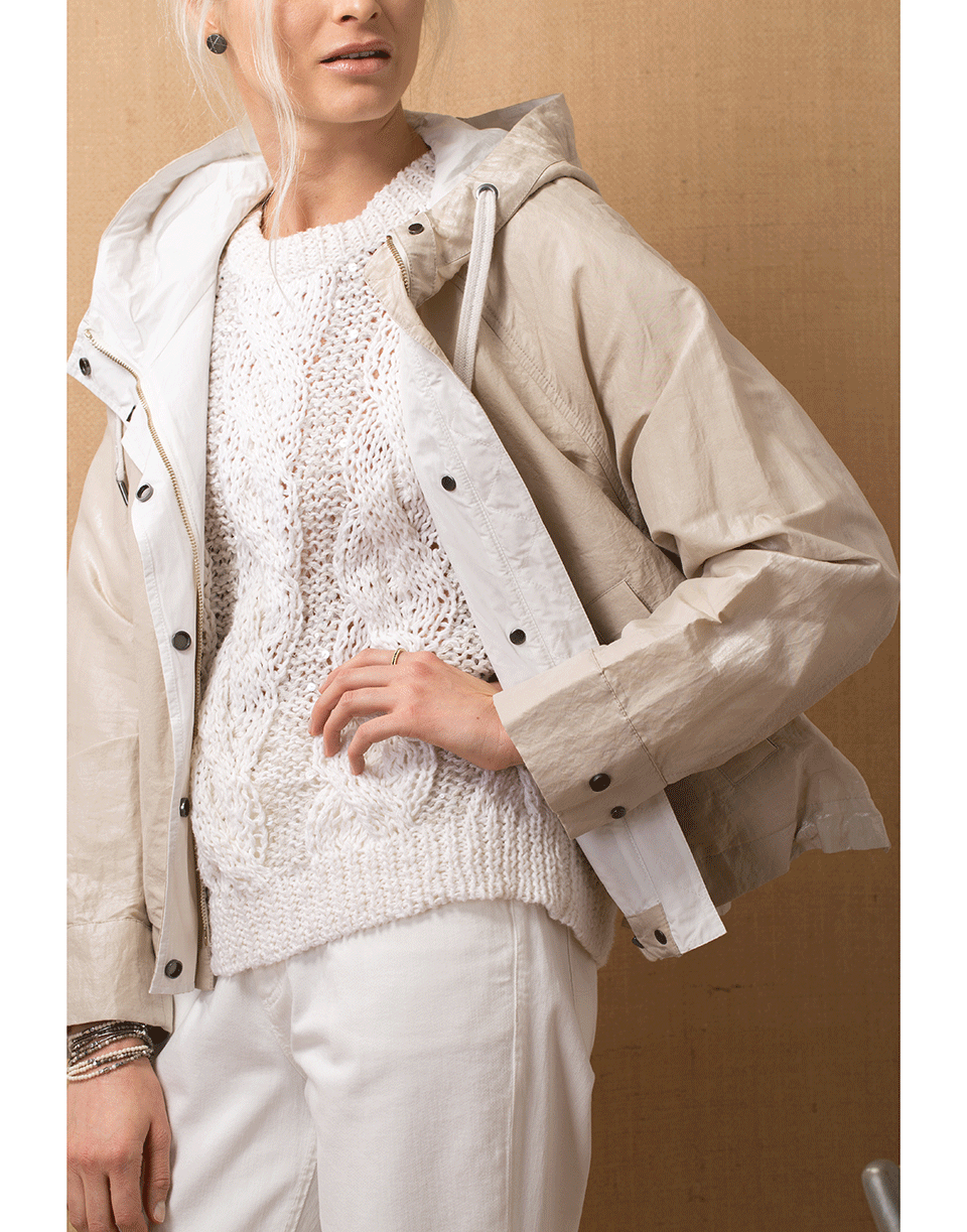 BRUNELLO CUCINELLI-Cable Knit Pull Over Sweater-