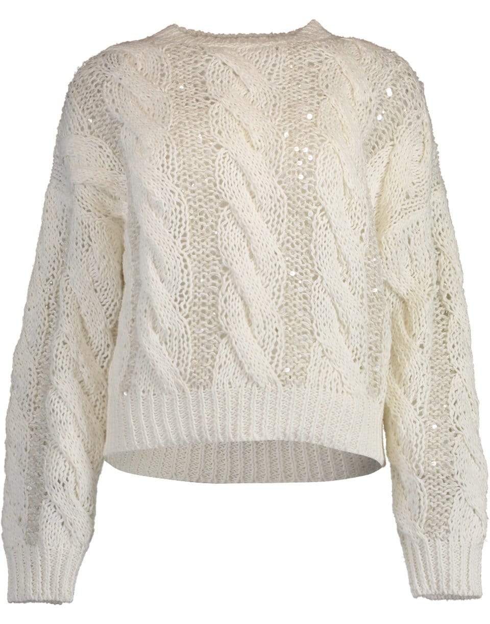 BRUNELLO CUCINELLI-Cable Knit Pull Over Sweater-