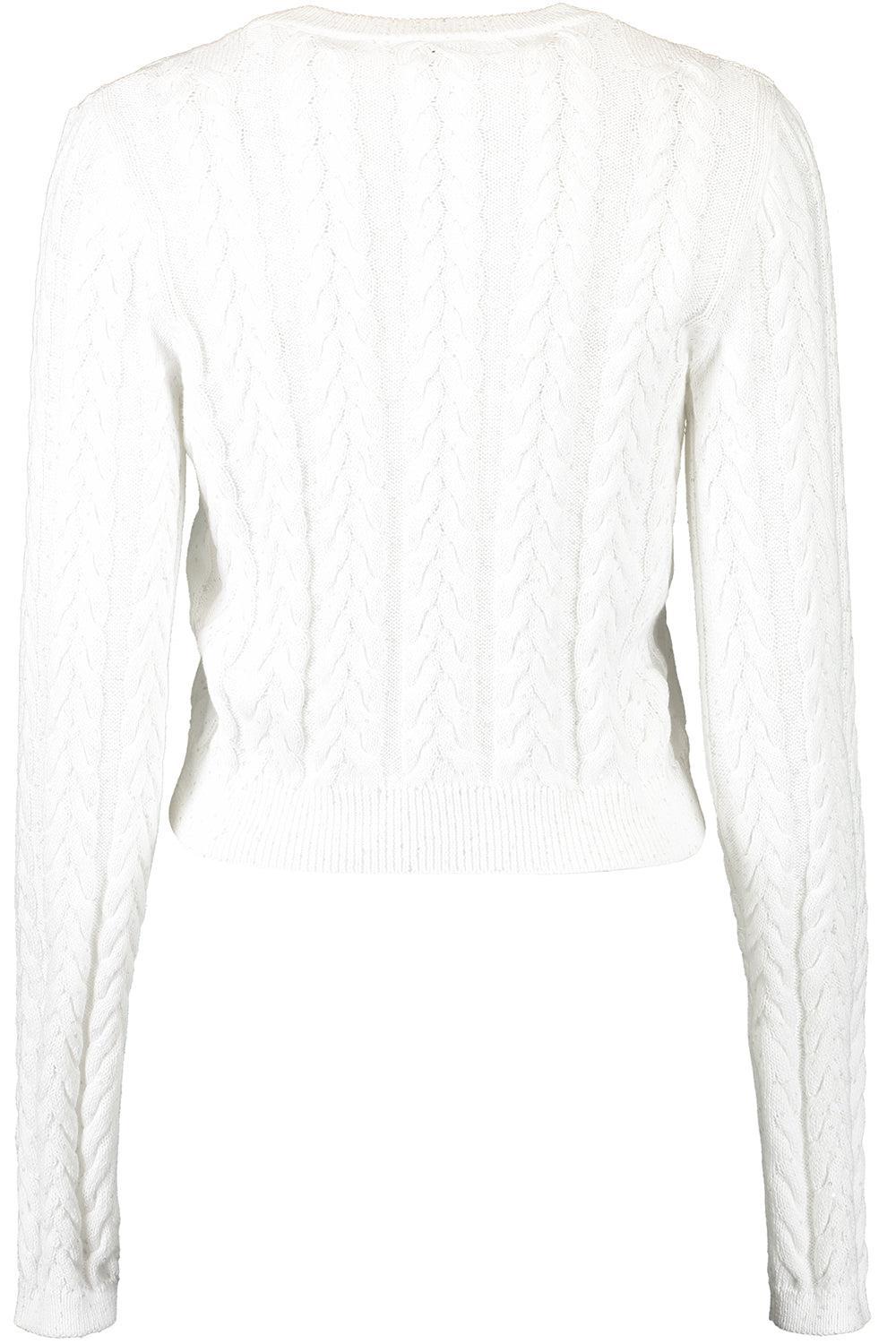 Long Sleeve Cable Crewneck-WHITE-XS-CLOTHINGTOPKNITS-BRUNELLO CUCINELLI