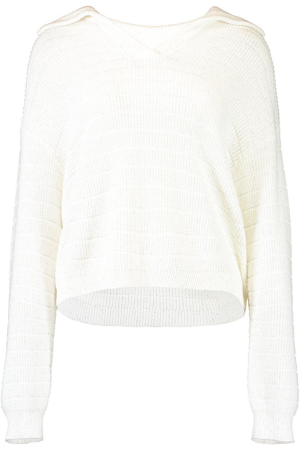Pailette English Rib Collar Pullover