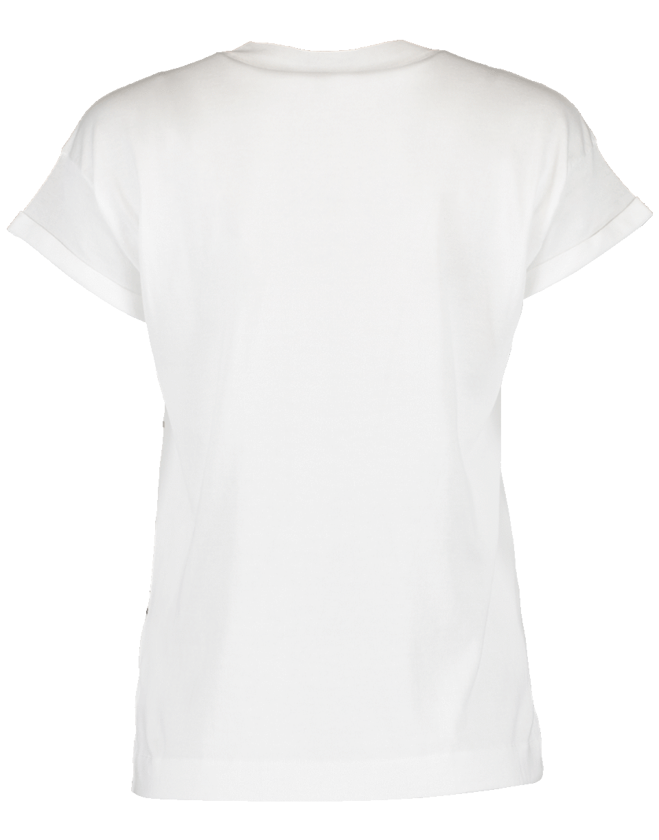 BRUNELLO CUCINELLI-Short Sleeve Cotton Monili Stripe Knit-