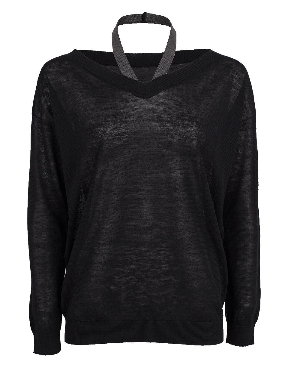 BRUNELLO CUCINELLI-Pullover With Monili Strap-