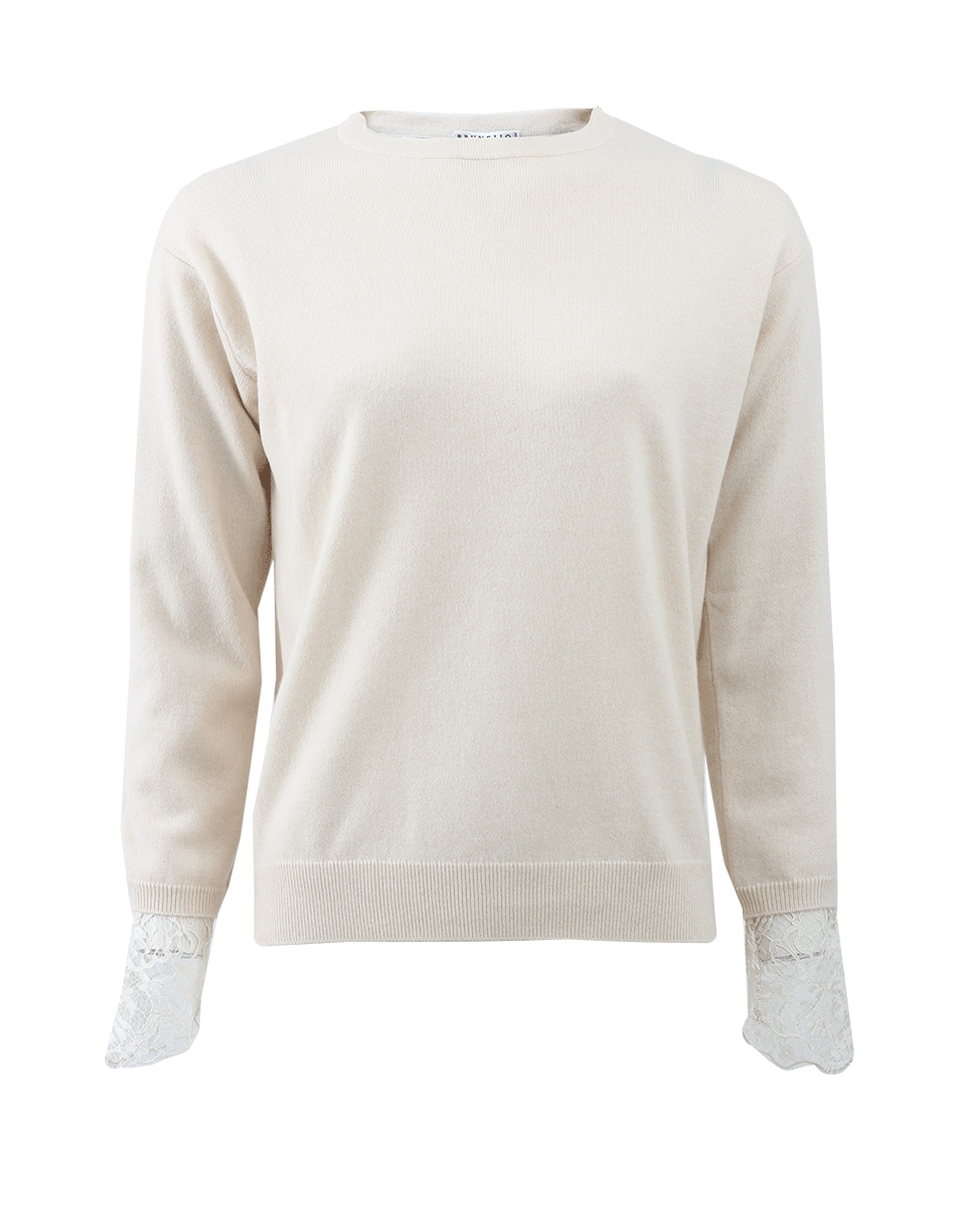BRUNELLO CUCINELLI-Lace Cuff Sweater-