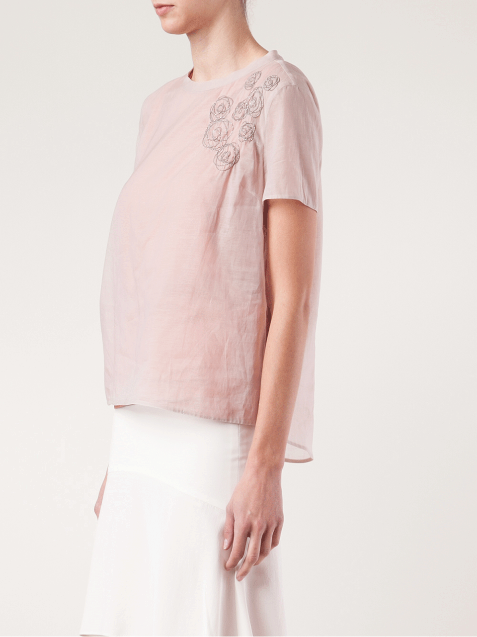 BRUNELLO CUCINELLI-Silk Cotton Layer Tee-
