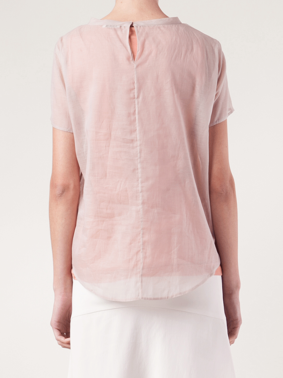 BRUNELLO CUCINELLI-Silk Cotton Layer Tee-