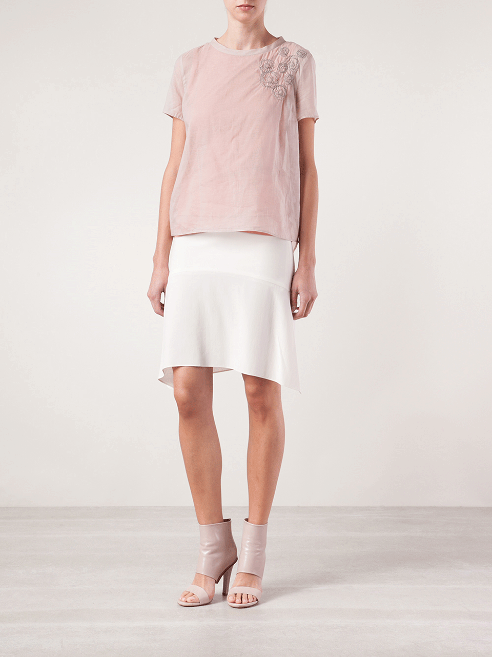 BRUNELLO CUCINELLI-Silk Cotton Layer Tee-