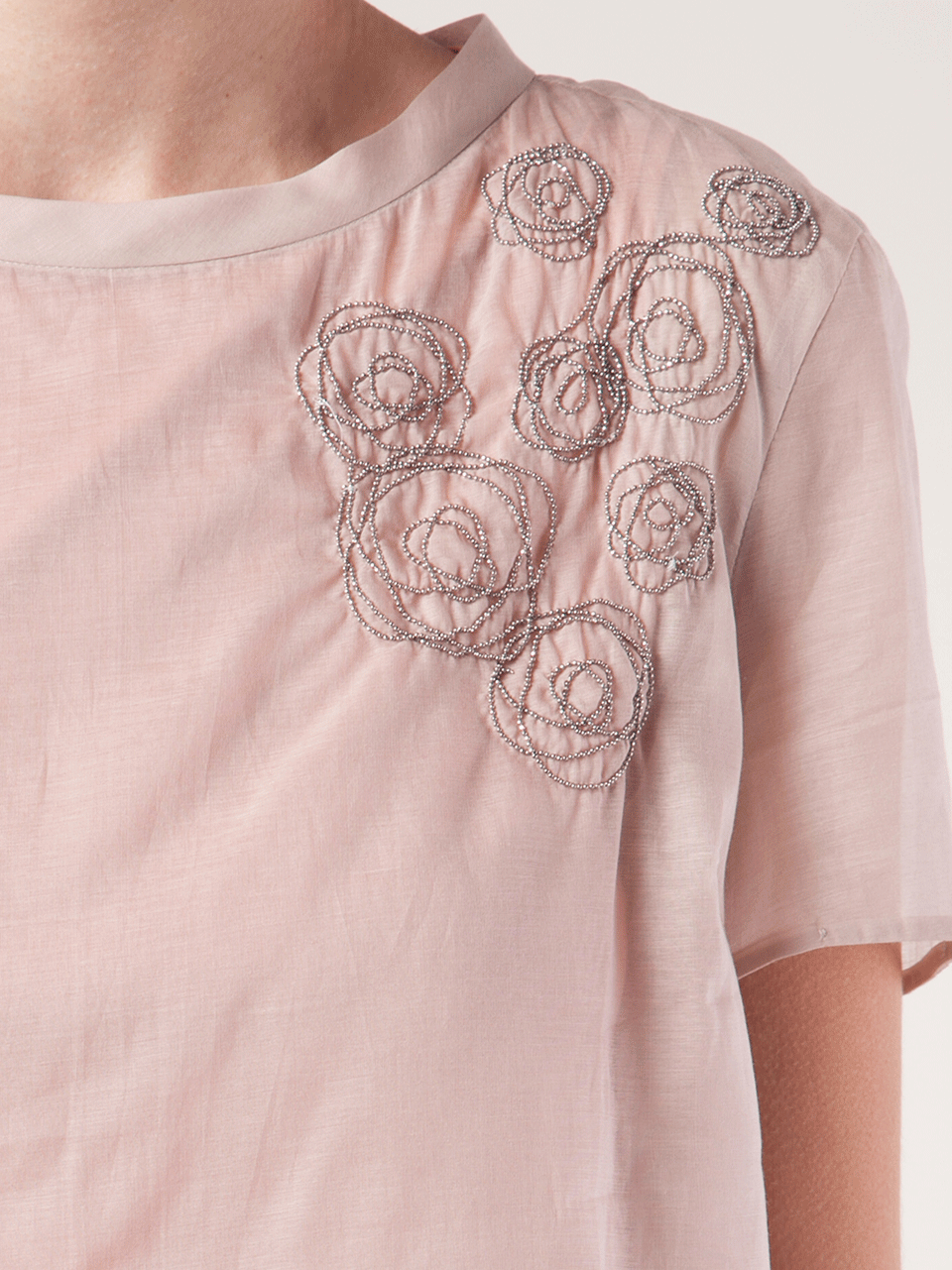 BRUNELLO CUCINELLI-Silk Cotton Layer Tee-