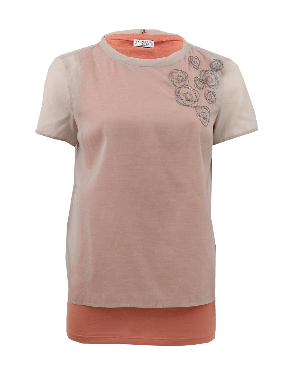 BRUNELLO CUCINELLI-Silk Cotton Layer Tee-