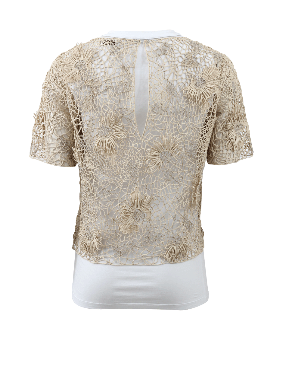 BRUNELLO CUCINELLI-Floral Woven Pullover And T-Shirt-