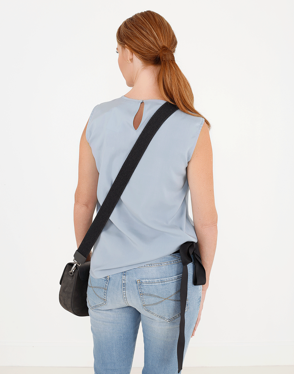 BRUNELLO CUCINELLI-Monili Inset Silk Tank-