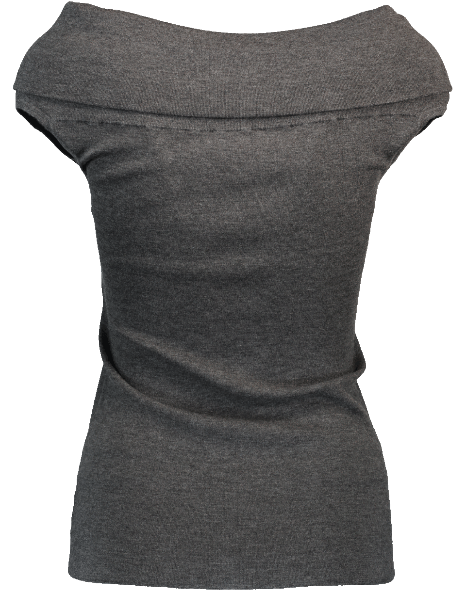BRUNELLO CUCINELLI-Off Shoulder Criss Cross Top-