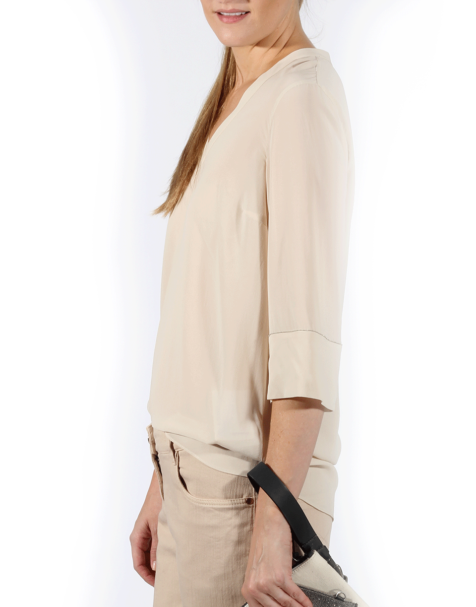 BRUNELLO CUCINELLI-V-Neck Blouse-