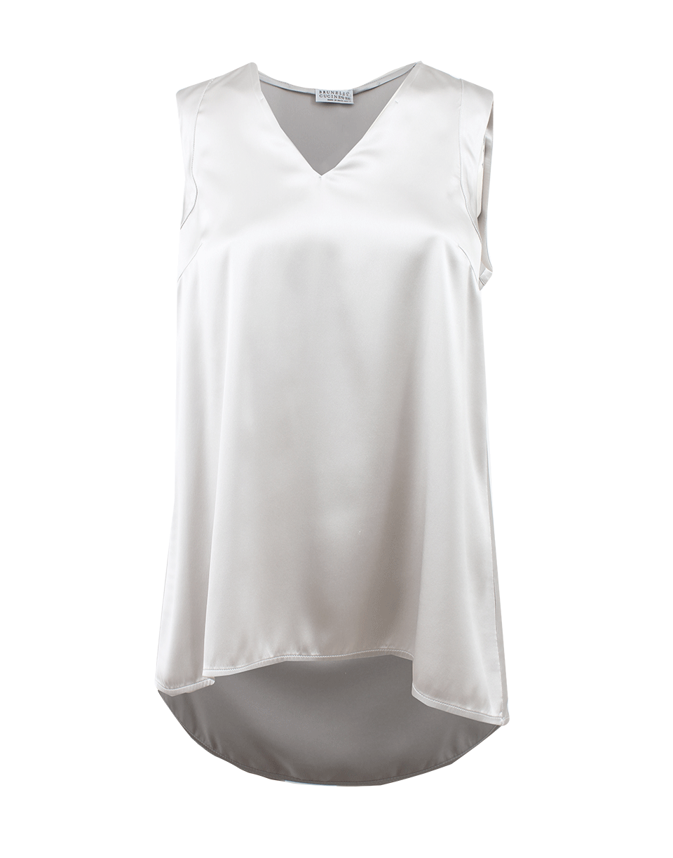 BRUNELLO CUCINELLI-Satin Hi-Low Tank-