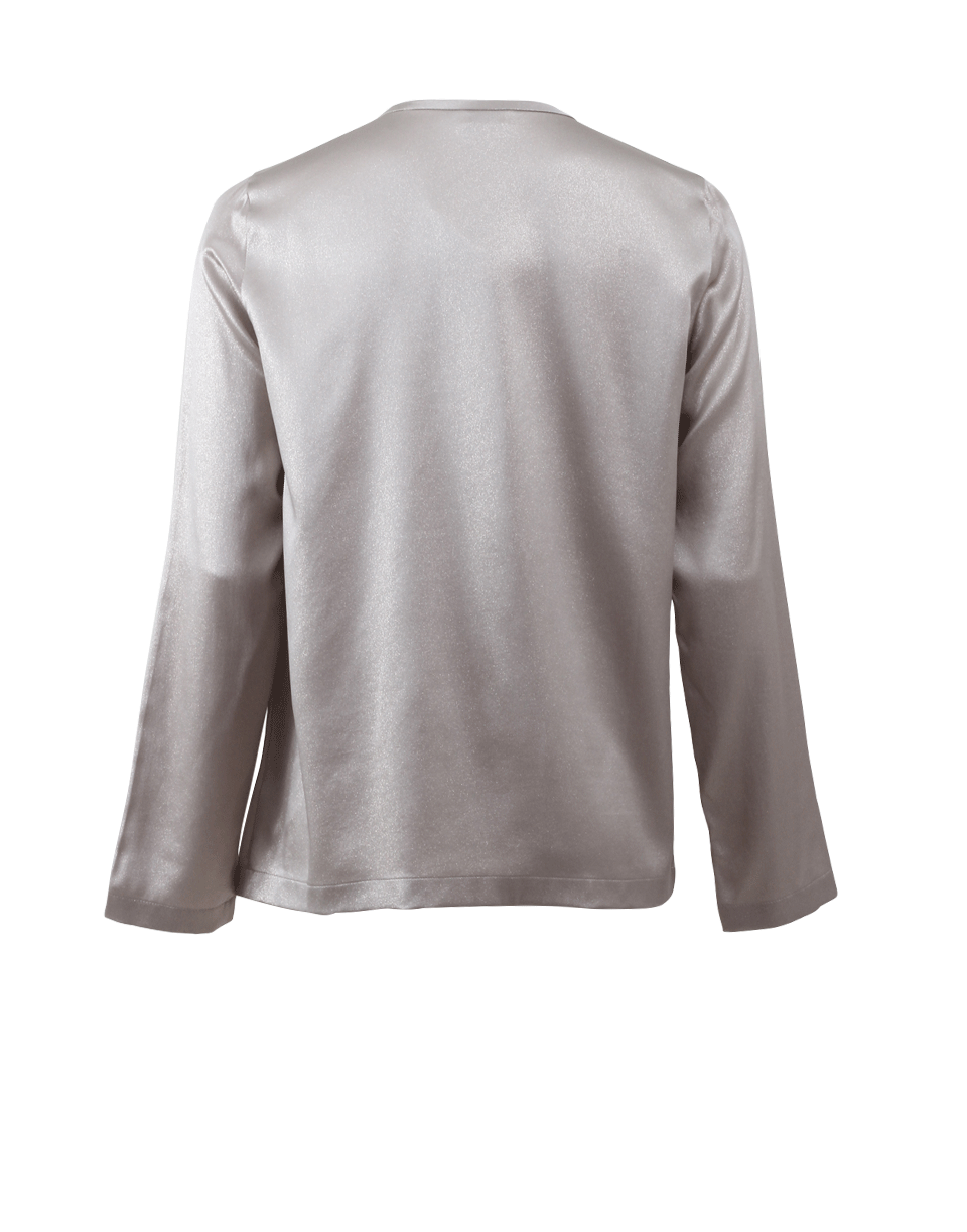 BRUNELLO CUCINELLI-Silk Lurex Henley-