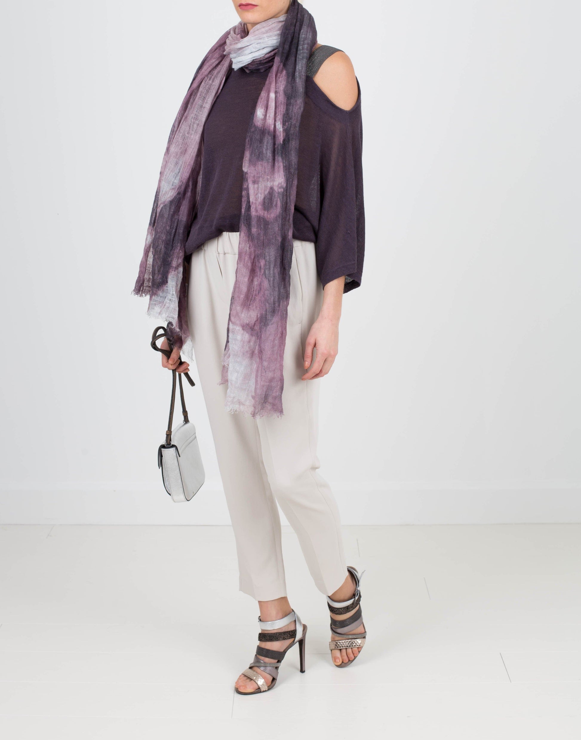 BRUNELLO CUCINELLI-One Shoulder Monili Strap Top-
