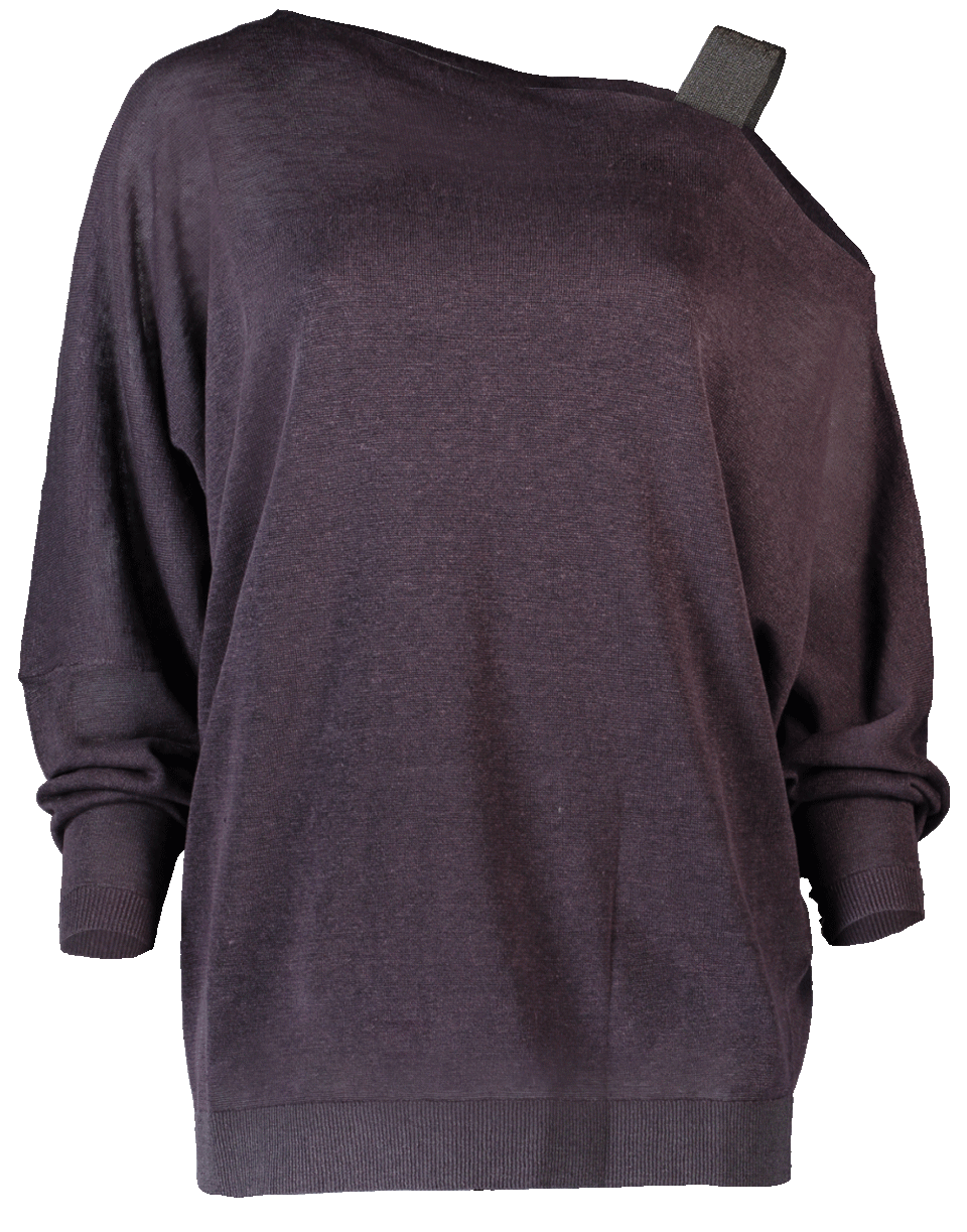 BRUNELLO CUCINELLI-One Shoulder Monili Strap Top-