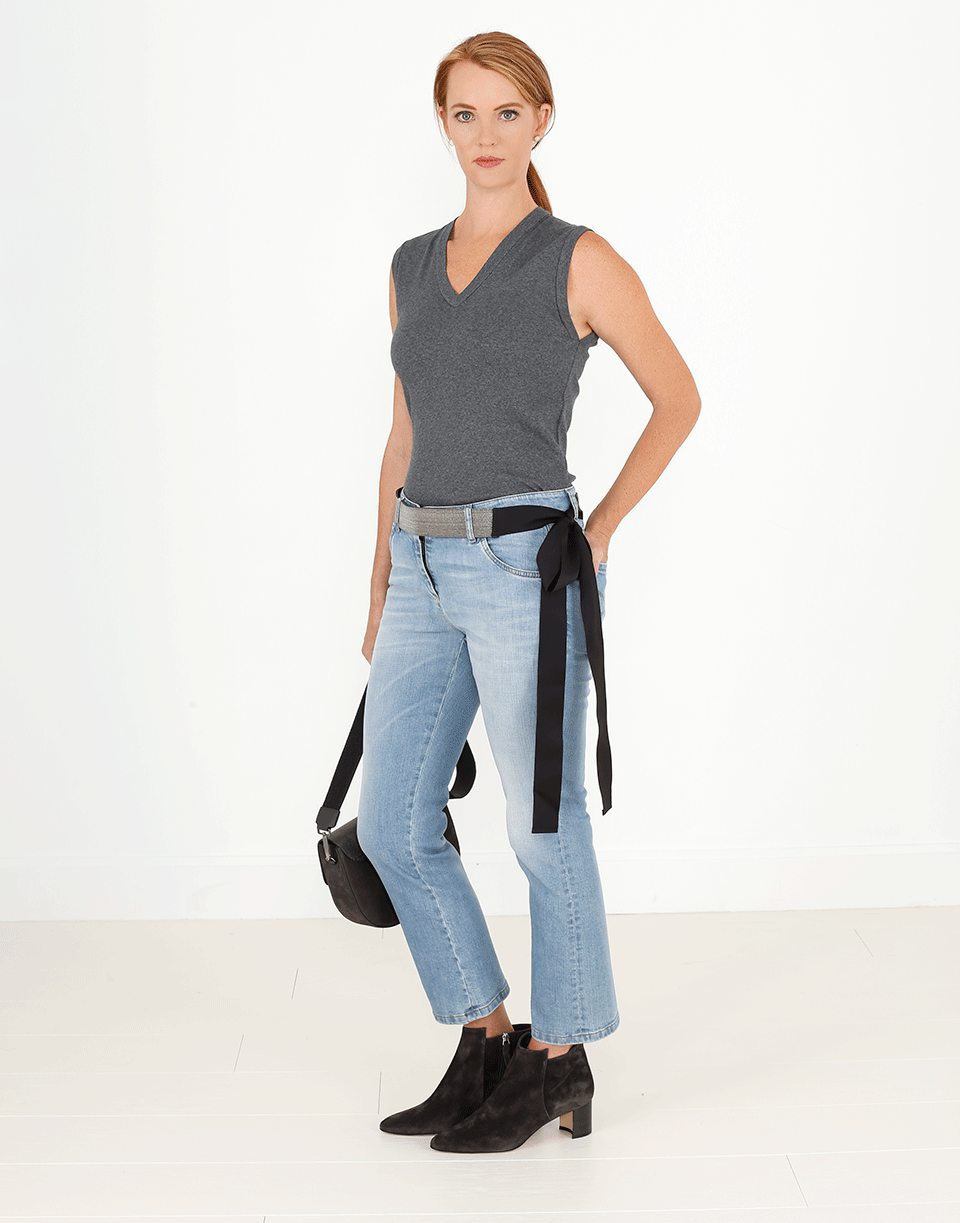 BRUNELLO CUCINELLI-Ribbed Stretch Tank-