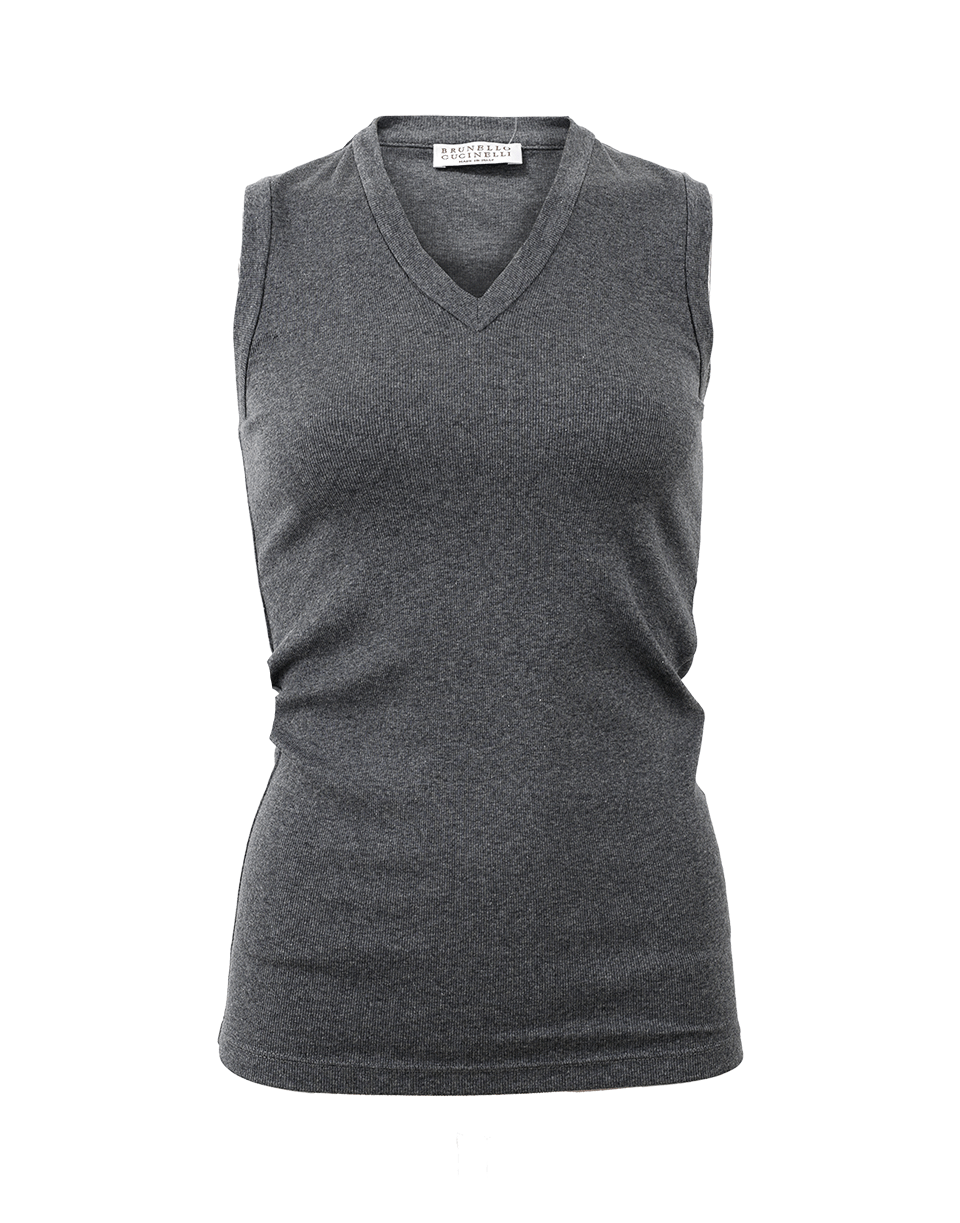 BRUNELLO CUCINELLI-Ribbed Stretch Tank-