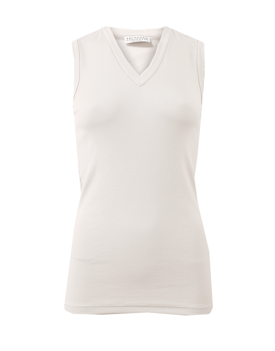 BRUNELLO CUCINELLI-Ribbed Stretch Tank-