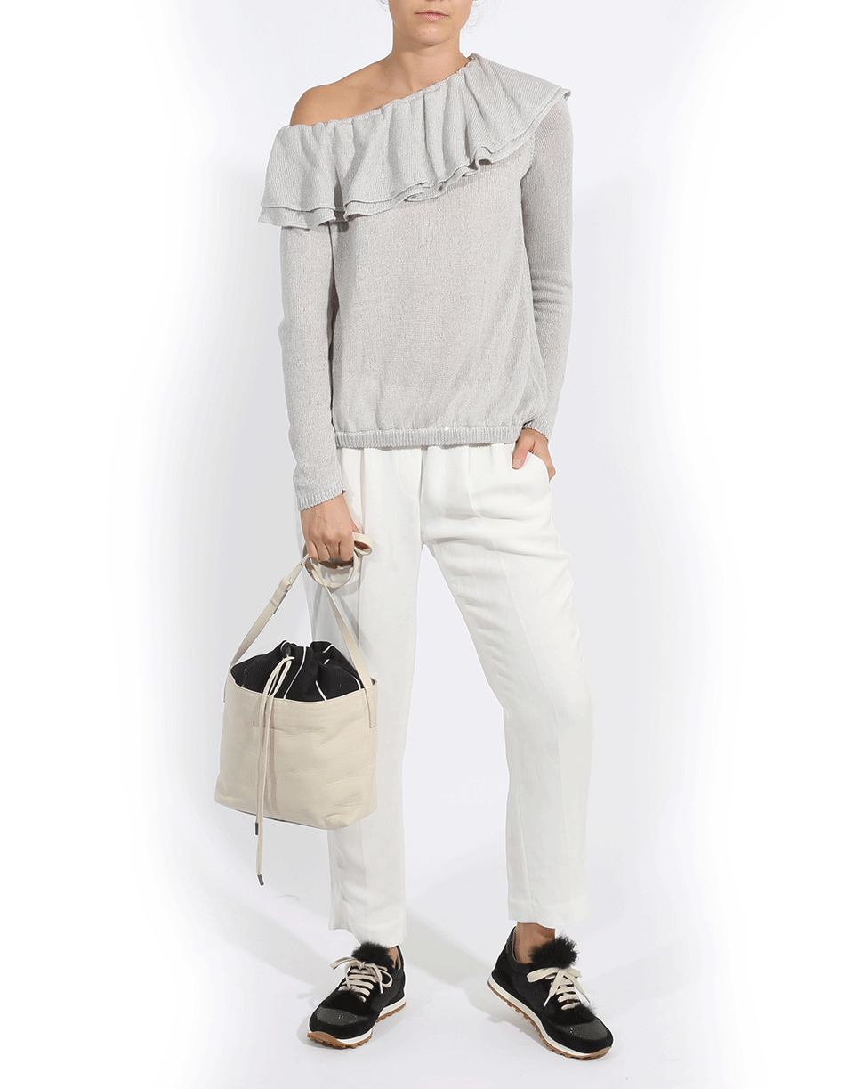 BRUNELLO CUCINELLI-Off Shoulder Top-