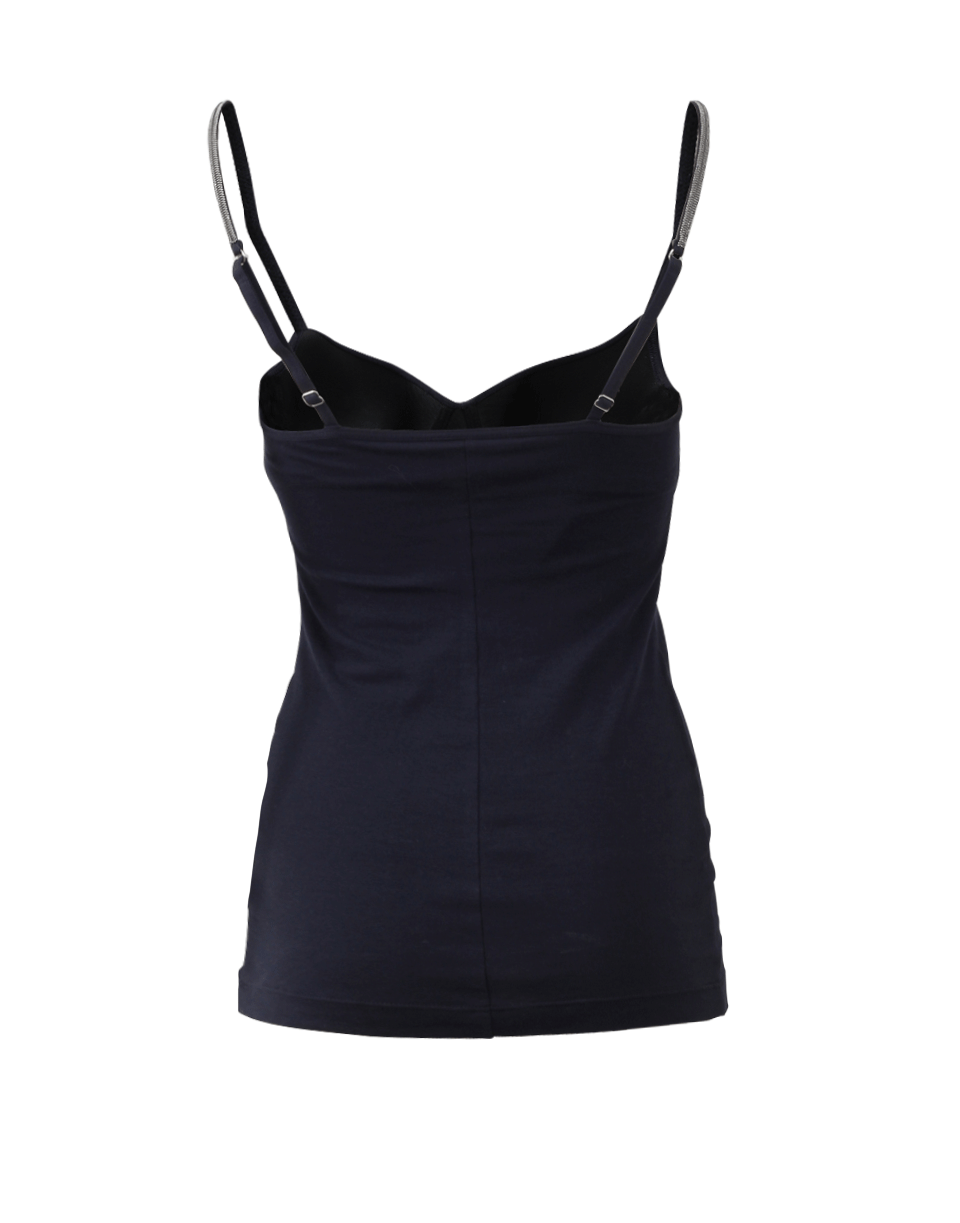 BRUNELLO CUCINELLI-Contoured Monili Trim Camisole-