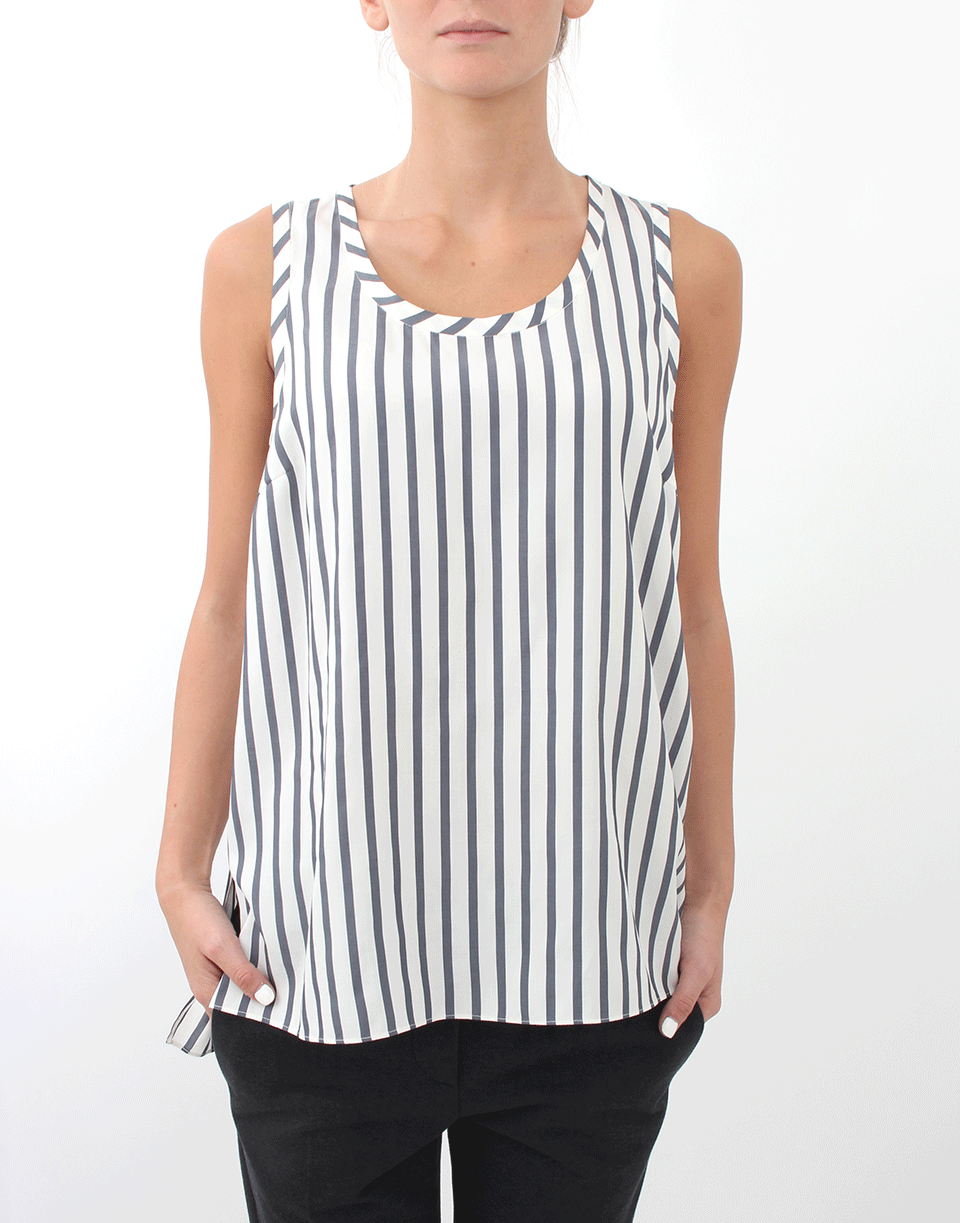 BRUNELLO CUCINELLI-Scoopneck Striped Top-