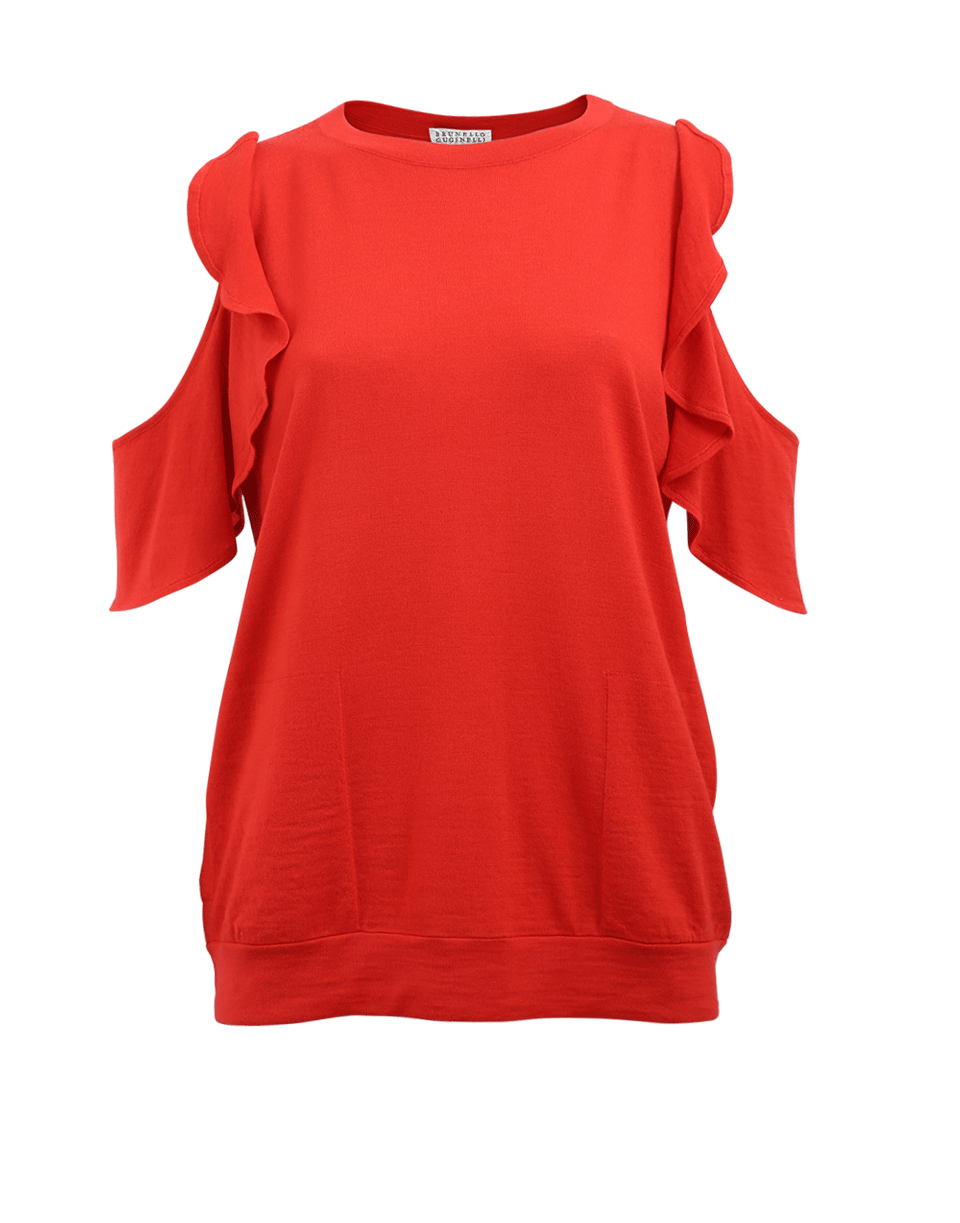 BRUNELLO CUCINELLI-Cold Shoulder Top-