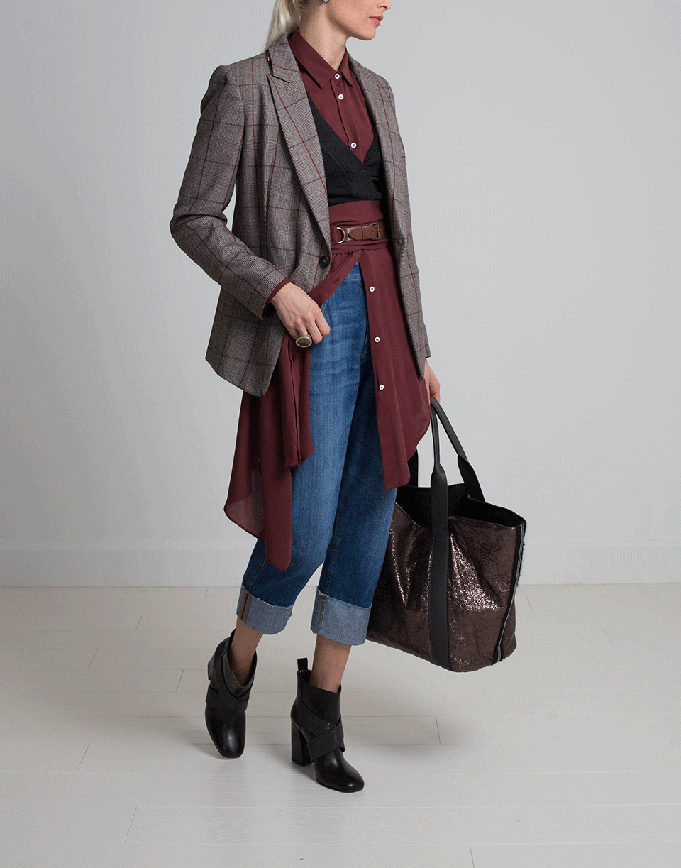 BRUNELLO CUCINELLI-High Low Wrap Top-