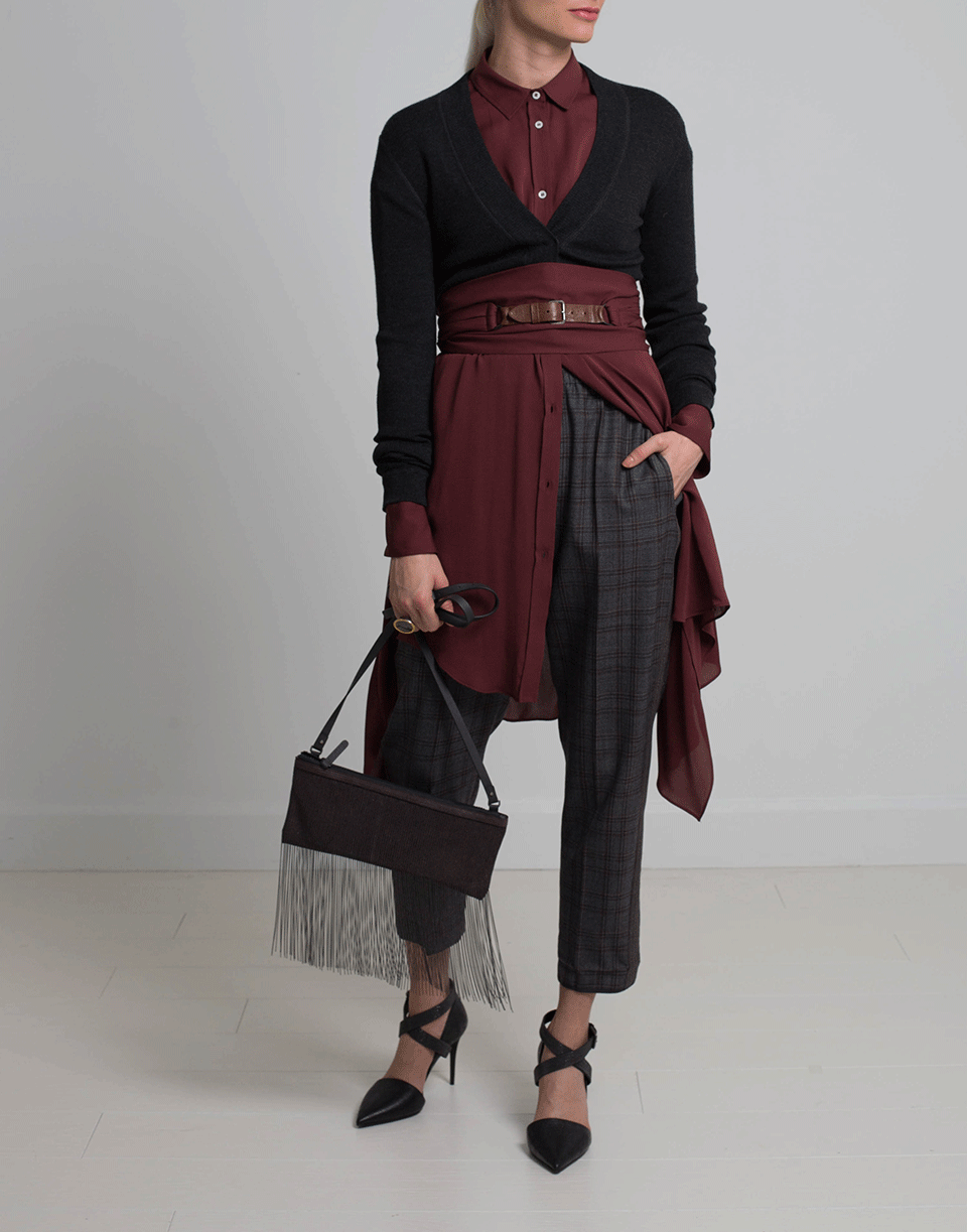 BRUNELLO CUCINELLI-High Low Wrap Top-