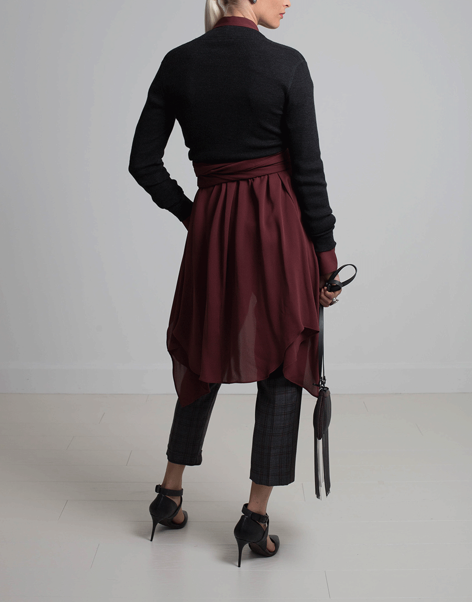 BRUNELLO CUCINELLI-High Low Wrap Top-