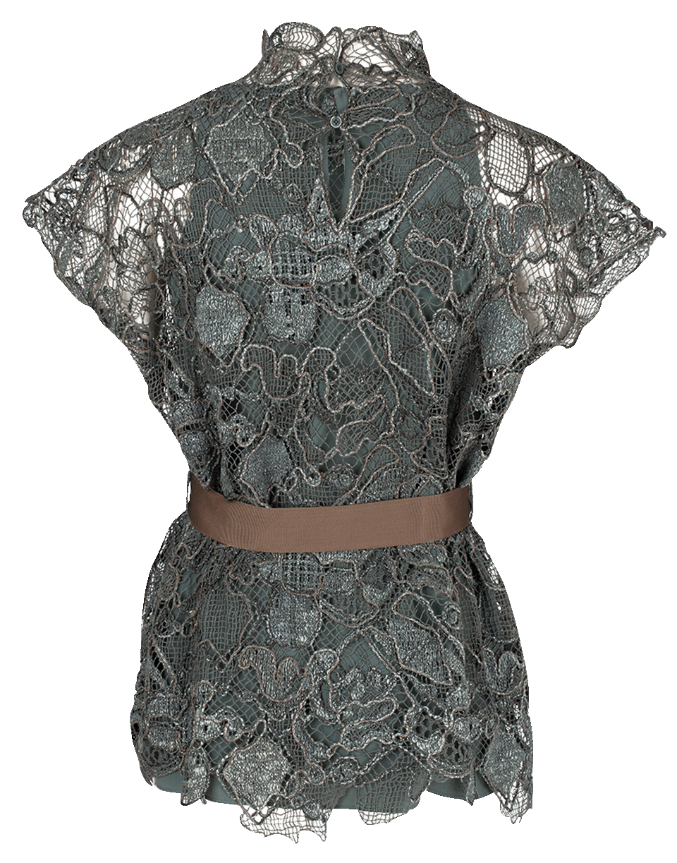 BRUNELLO CUCINELLI-Lace Top With Silk Cami-