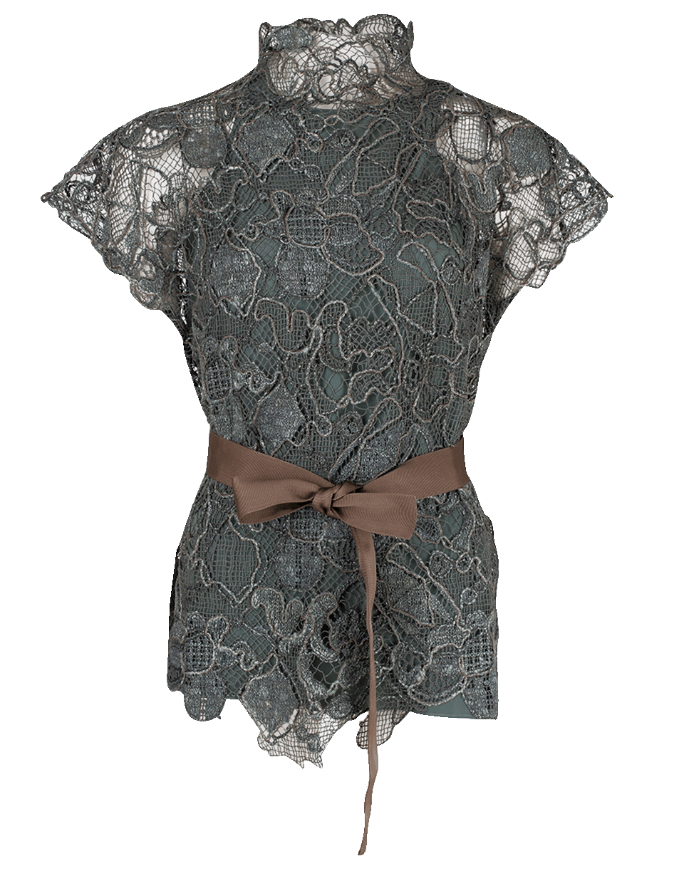 BRUNELLO CUCINELLI-Lace Top With Silk Cami-
