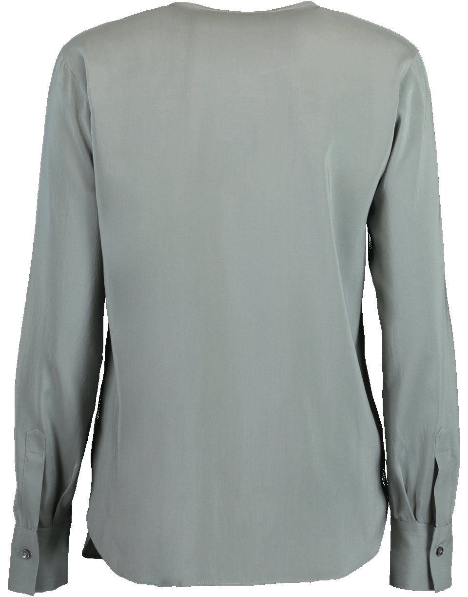 BRUNELLO CUCINELLI-Monili Henley Silk Blouse-