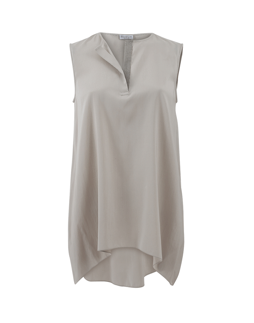 BRUNELLO CUCINELLI-Monili Placket Parachute Top-