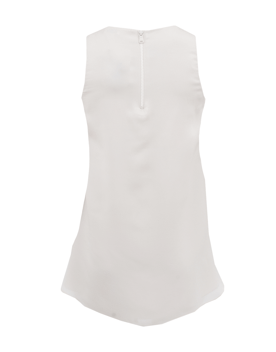 BRUNELLO CUCINELLI-Sleeveless Silk Back Zip Top-