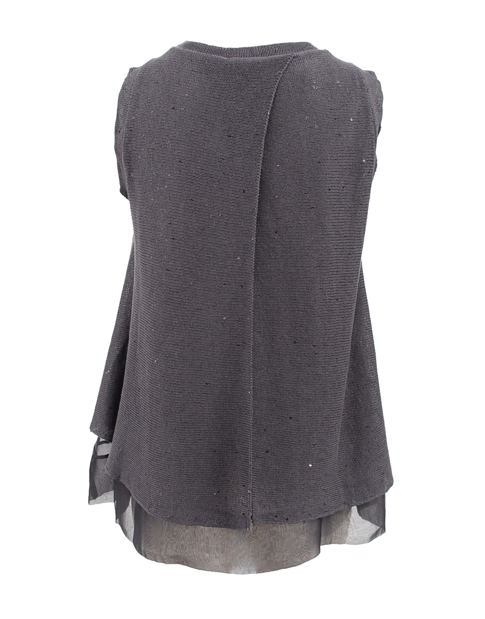 BRUNELLO CUCINELLI-Sleeveless Paillette Top-