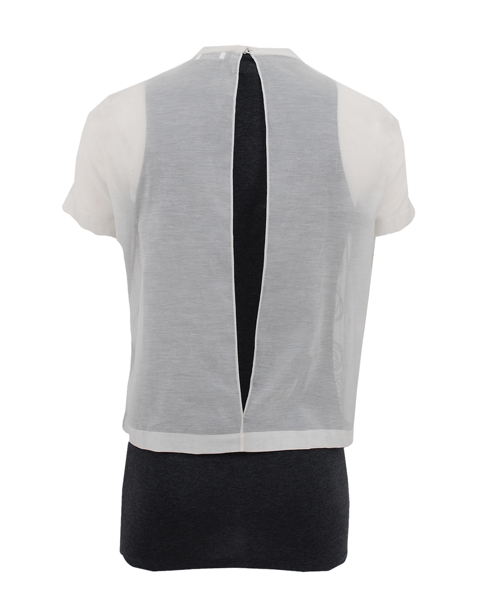 BRUNELLO CUCINELLI-Silk Top with Monili Swirl-