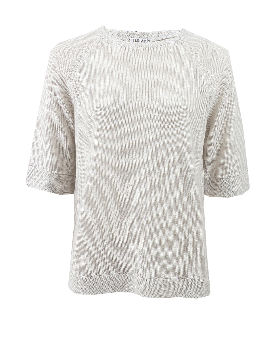BRUNELLO CUCINELLI-Wide Neck Paillette Pullover-