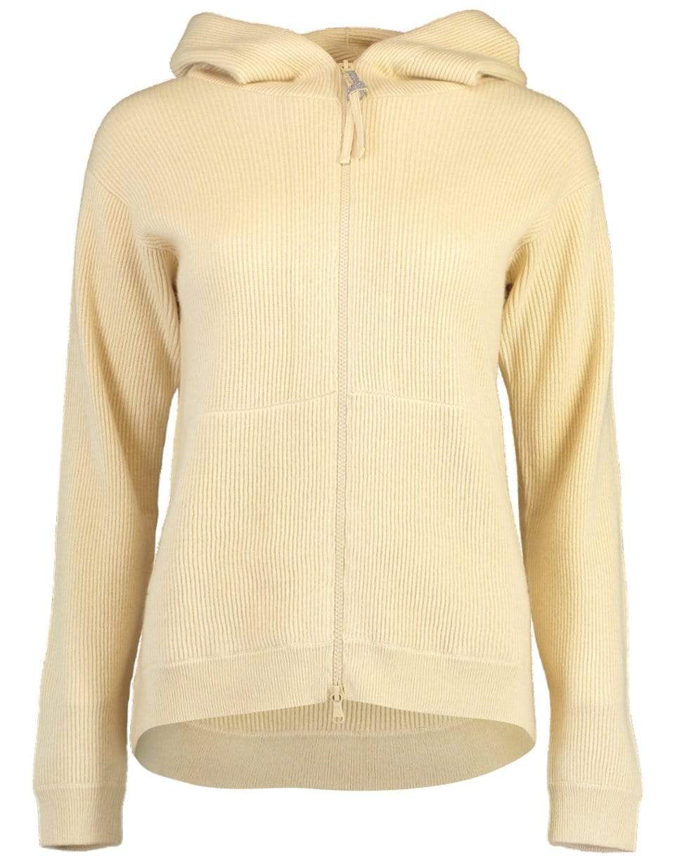 BRUNELLO CUCINELLI-English Ribbed Hooded Zip Up-