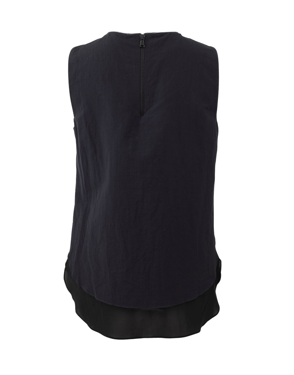 BRUNELLO CUCINELLI-Gauze Zip Tank-
