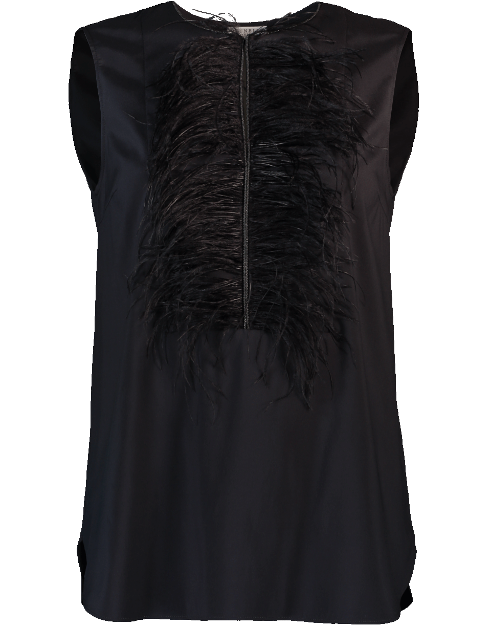 BRUNELLO CUCINELLI-Feather Bib Top-