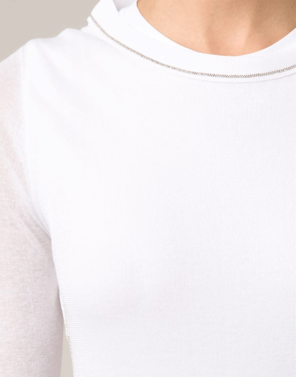 BRUNELLO CUCINELLI-Gauze Overlay Fitted Shirt-