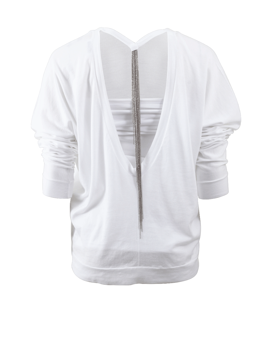 BRUNELLO CUCINELLI-Top With Monili Tassel Back-